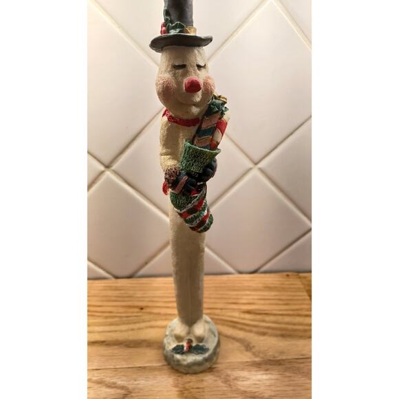 Vintage 12" Pencil Snowman with Black Top Hat‎ - Picture 1 of 5